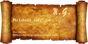 Moldvai Géza névjegykártya